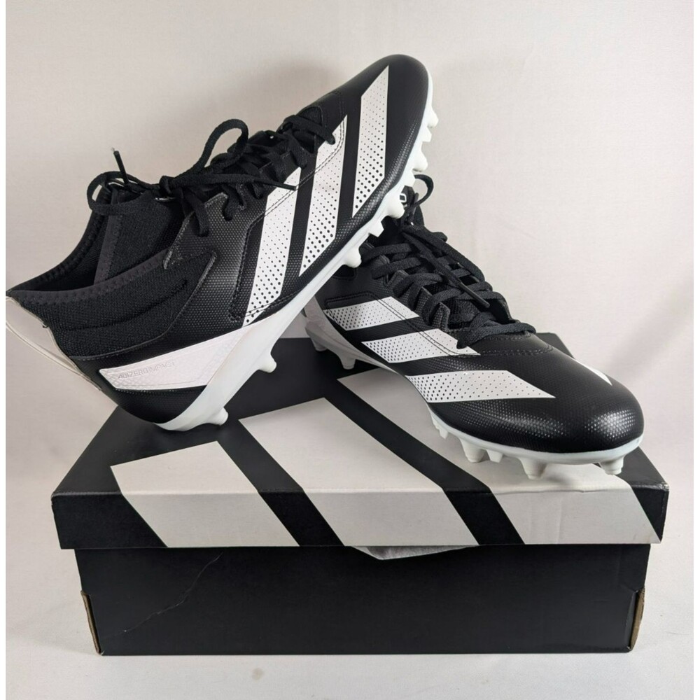 adidas Adizero Impact 2 Football Cleats Mens 11 Black White IE3984 NEW
